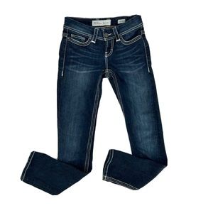 🟣Bke Payton dark blue stretch mid rise denim jeans🟣